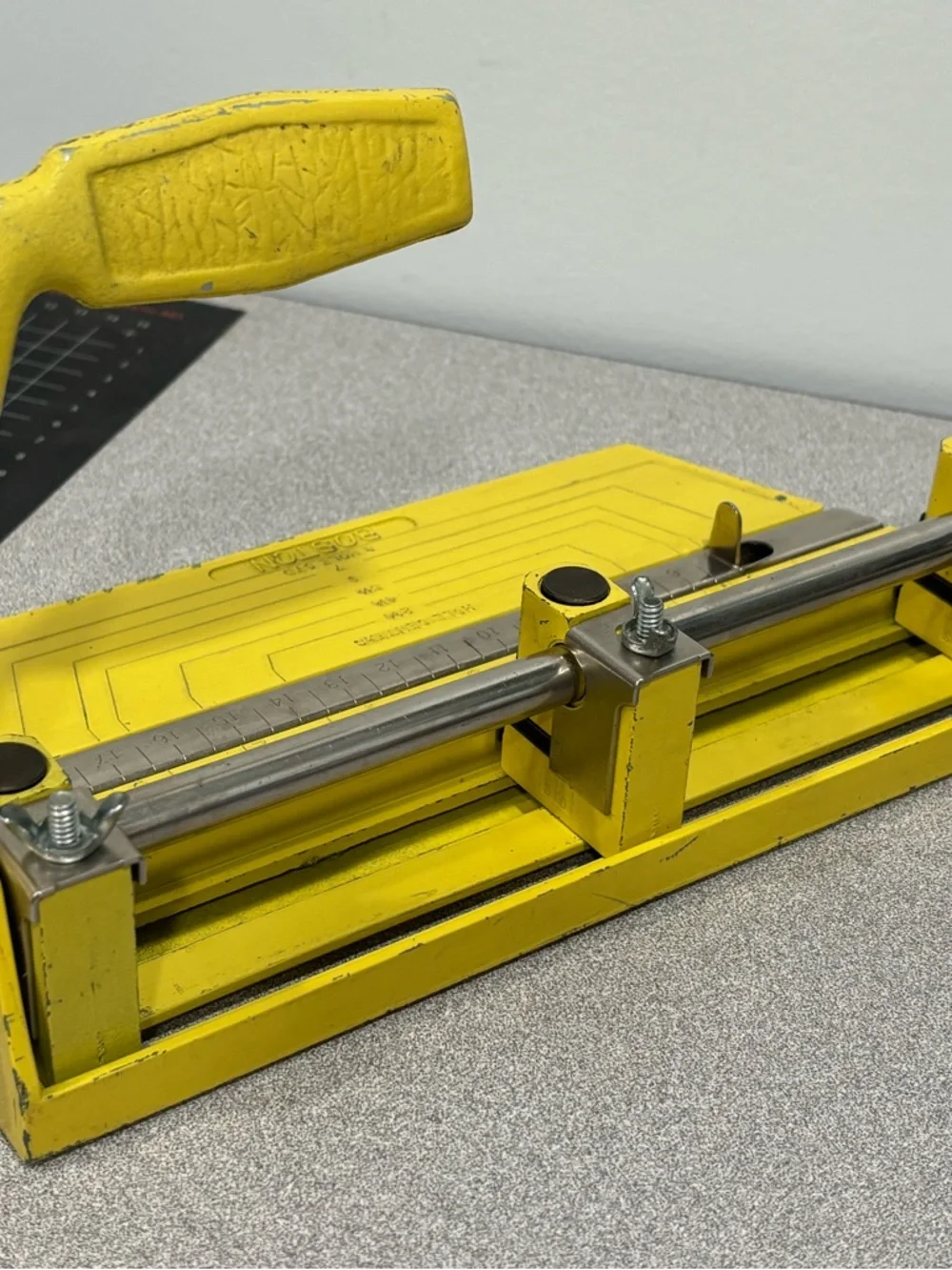 Vintage Yellow 3-Hole Punch for Office and Crafts